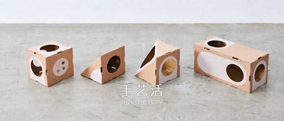 玩它千遍也不厭倦！ 瓦楞紙做的趣味貓窩 -  rpnrmr.com