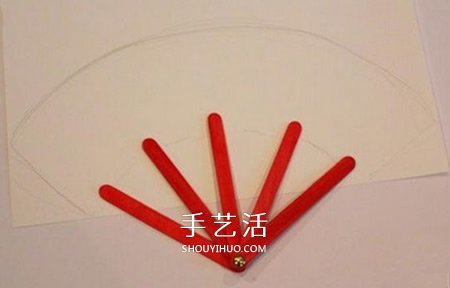 雪糕棒做紙扇子的方法 兒童手工紙扇的做法 -  rpnrmr.com
