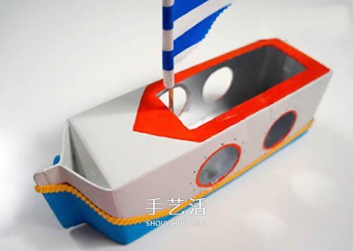 用牛奶盒制作帆船方法 幼兒廢物利用做小船 -  rpnrmr.com