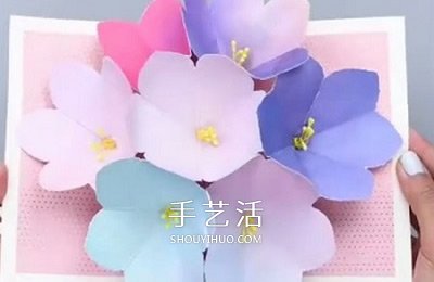 美麗的春天手工 卡紙做立體花朵賀卡的方法 -  rpnrmr.com