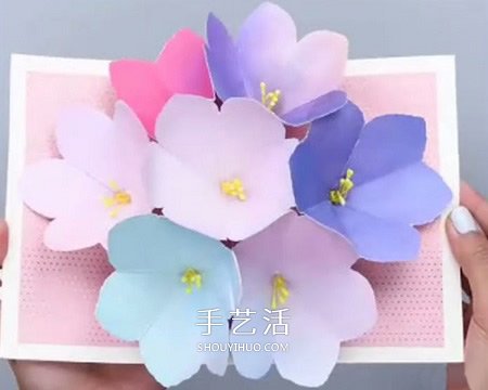 美麗的春天手工 卡紙做立體花朵賀卡的方法 -  rpnrmr.com