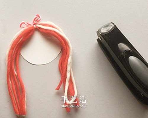 辮子姑娘手工制作方法 卡紙和毛線做女孩圖解 -  rpnrmr.com