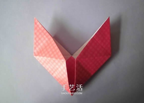 愛心插花的折法圖解 簡單帶花瓶的心形折紙 -  rpnrmr.com
