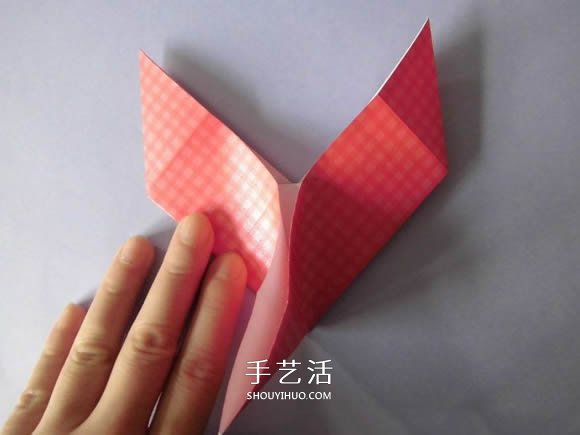 愛心插花的折法圖解 簡單帶花瓶的心形折紙 -  rpnrmr.com
