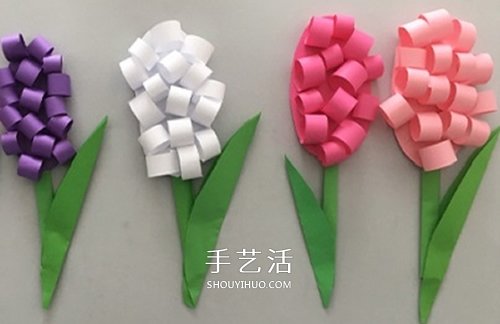 幼兒手工制作風(fēng)信子 卡紙做風(fēng)信子花的教程 -  rpnrmr.com