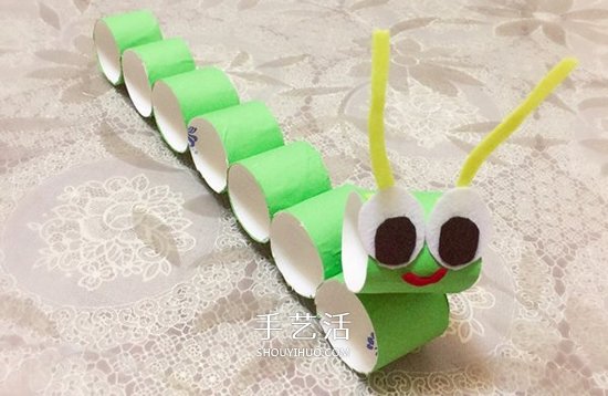 衛(wèi)生紙卷紙筒做毛毛蟲 簡(jiǎn)單又可愛的幼兒手工 -  rpnrmr.com