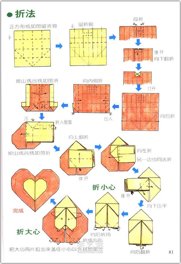 愛心怎么折？76種簡單心形的折紙方法圖解大全 -  rpnrmr.com