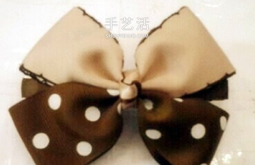 用兩種顏色緞帶 DIY制作雙色蝴蝶結發(fā)卡圖解 -  rpnrmr.com