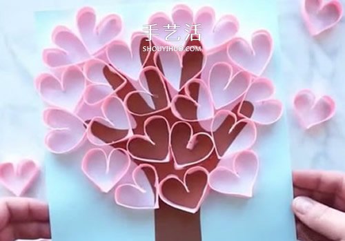 幼兒園手工小制作 用卡紙做母親節(jié)愛心卡片 -  rpnrmr.com