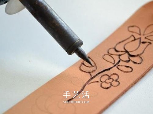 皮革上烙畫！DIY漂亮皮革燒花腕帶/手鏈做法 -  rpnrmr.com