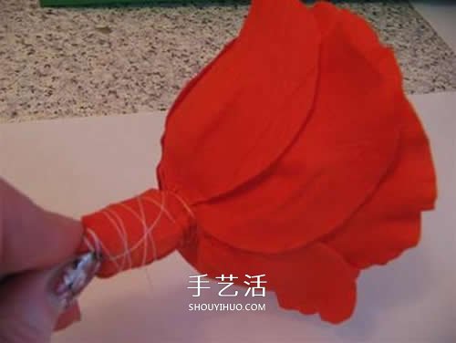 皺紋紙做花：漂亮紙玫瑰花的制作方法圖解 -  rpnrmr.com