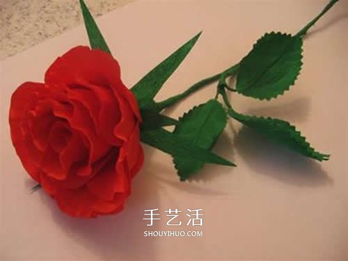 皺紋紙做花：漂亮紙玫瑰花的制作方法圖解 -  rpnrmr.com