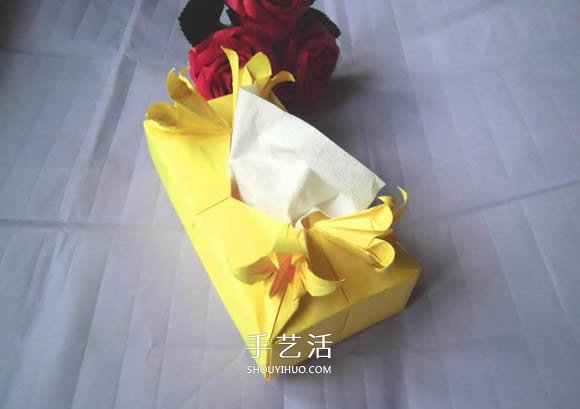 百合花紙巾盒的折法 帶花紙巾盒怎么折圖解 -  rpnrmr.com
