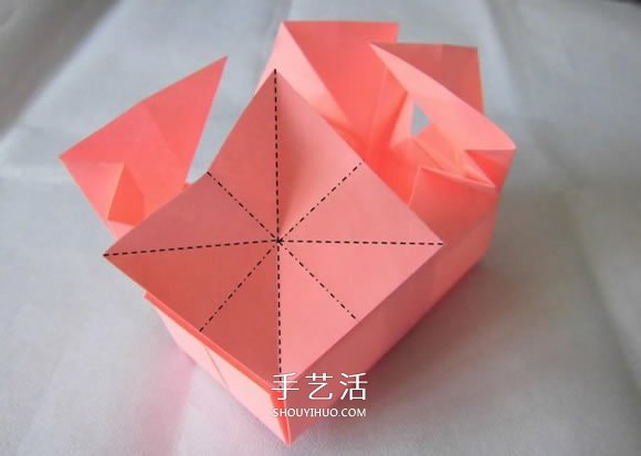 百合花紙巾盒的折法 帶花紙巾盒怎么折圖解 -  rpnrmr.com
