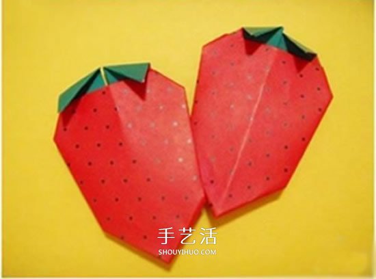 兒童折紙草莓的教程 簡單草莓怎么折圖解 -  rpnrmr.com