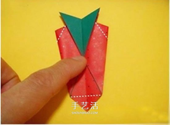 兒童折紙草莓的教程 簡單草莓怎么折圖解 -  rpnrmr.com