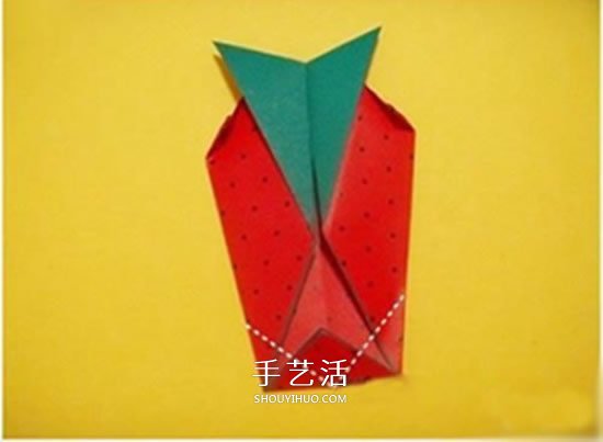 兒童折紙草莓的教程 簡單草莓怎么折圖解 -  rpnrmr.com