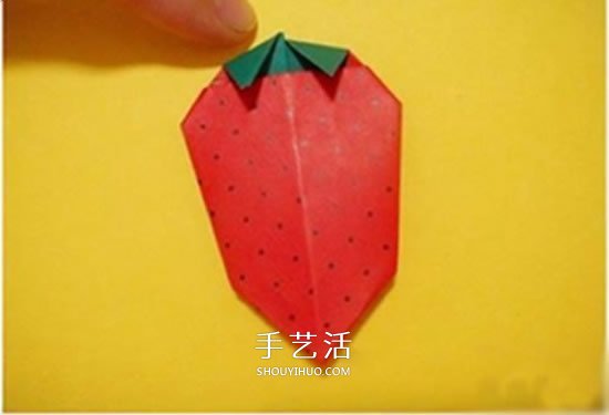 兒童折紙草莓的教程 簡單草莓怎么折圖解 -  rpnrmr.com