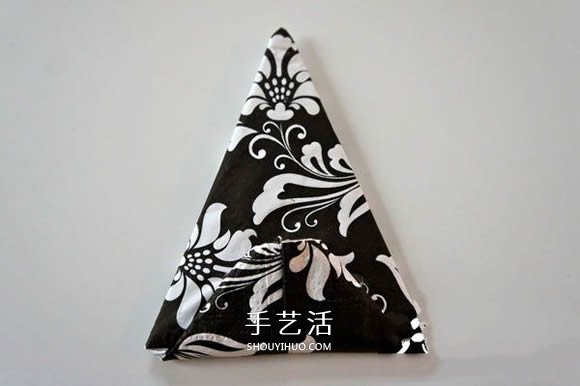 餐巾紙做三角插手工 三角插花球收納盒圖解 -  rpnrmr.com