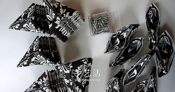 餐巾紙做三角插手工 三角插花球收納盒圖解 -  rpnrmr.com