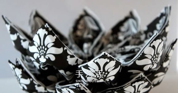 餐巾紙做三角插手工 三角插花球收納盒圖解 -  rpnrmr.com