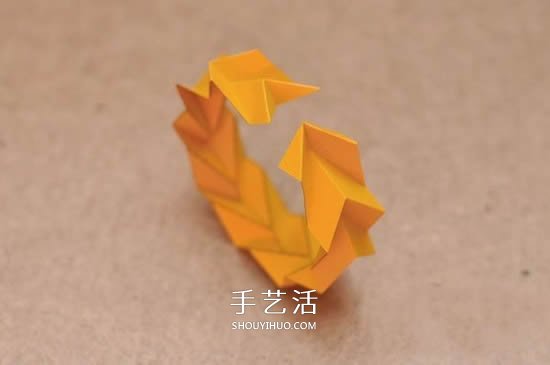卡紙折手鐲的圖解教程 教你折出立體幾何手鐲 -  rpnrmr.com