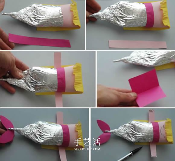 幼兒手工制作美人魚 衛(wèi)生紙筒做美人魚的方法 -  rpnrmr.com
