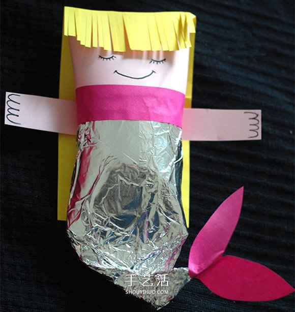 幼兒手工制作美人魚 衛(wèi)生紙筒做美人魚的方法 -  rpnrmr.com