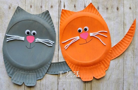 一次性紙盤做小貓 幼兒園手工圓臉貓咪制作 -  rpnrmr.com
