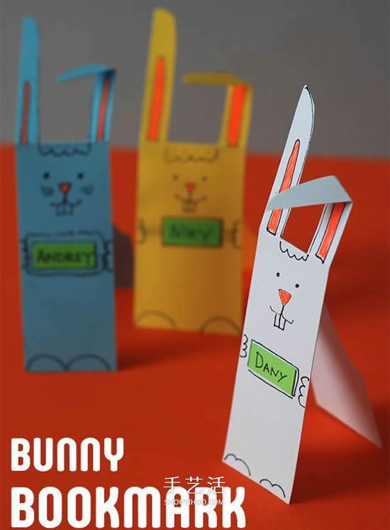 卡通兔子書簽怎么做 幼兒用卡紙制作卡通書簽 -  rpnrmr.com