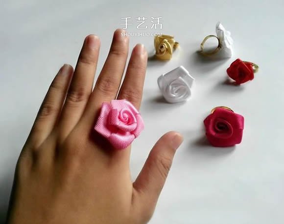 緞帶折疊玫瑰花的折法 DIY好看的玫瑰花戒圖解 -  rpnrmr.com