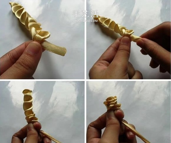緞帶折疊玫瑰花的折法 DIY好看的玫瑰花戒圖解 -  rpnrmr.com