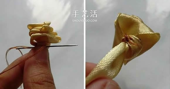 緞帶折疊玫瑰花的折法 DIY好看的玫瑰花戒圖解 -  rpnrmr.com