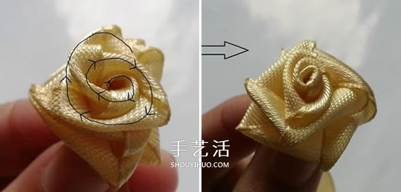緞帶折疊玫瑰花的折法 DIY好看的玫瑰花戒圖解 -  rpnrmr.com