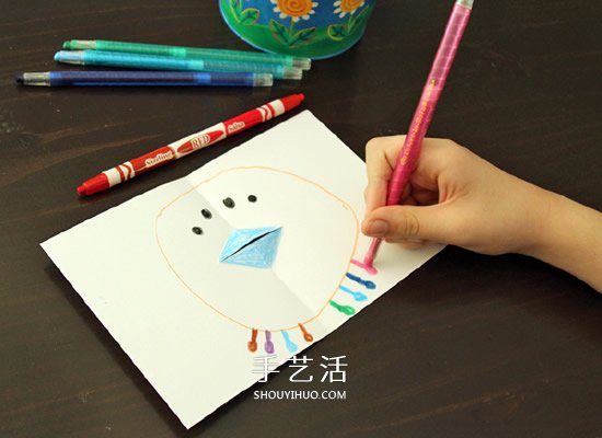 父親節(jié)賀卡的制作方法 可愛卡通風(fēng)小怪物賀卡 -  rpnrmr.com