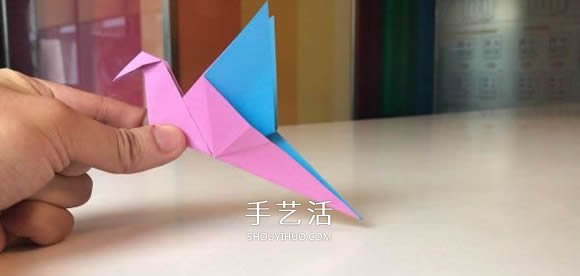 簡(jiǎn)單又好玩！會(huì)動(dòng)的拍翼鳥手工折紙方法圖解 -  rpnrmr.com
