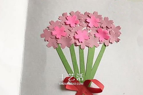 母親節(jié)花束賀卡的做法 手工花束賀卡制作方法 -  rpnrmr.com