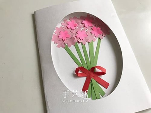 母親節(jié)花束賀卡的做法 手工花束賀卡制作方法 -  rpnrmr.com