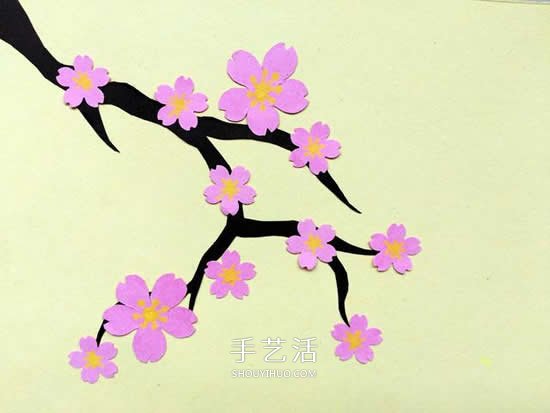 春天里的桃花賀卡做法 母親節(jié)送給最?lèi)?ài)的媽媽 -  rpnrmr.com