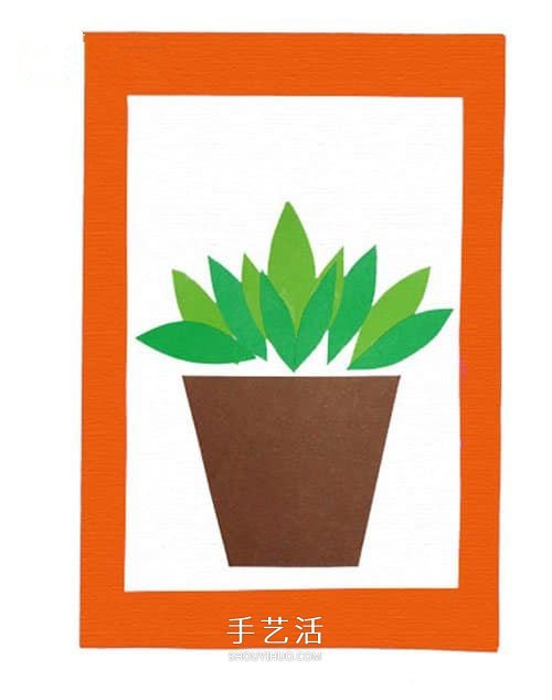 送媽媽一盆花！幼兒園手工做母親節(jié)賀卡圖解 -  rpnrmr.com