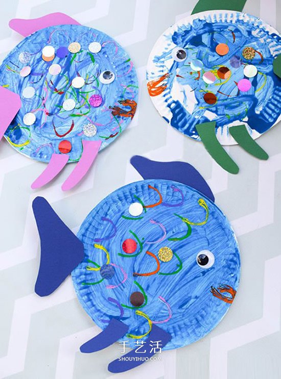 幼兒園紙盤小手工教程 做一條可愛的胖胖魚 -  rpnrmr.com