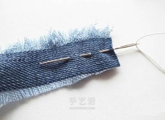 自制牛仔布手鏈的教程 牛仔布串珠手鏈做法 -  rpnrmr.com