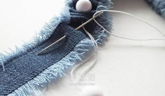 自制牛仔布手鏈的教程 牛仔布串珠手鏈做法 -  rpnrmr.com