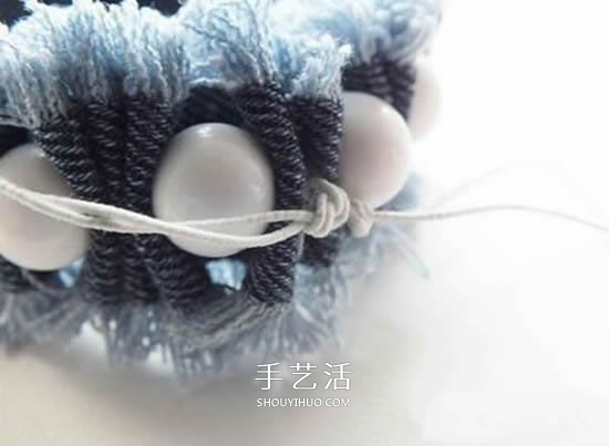 自制牛仔布手鏈的教程 牛仔布串珠手鏈做法 -  rpnrmr.com