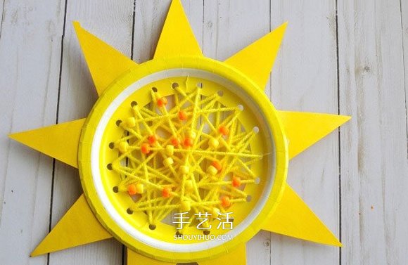 幼兒園手工做太陽教程 簡單紙盤太陽制作圖片 -  rpnrmr.com