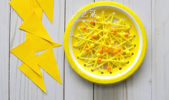幼兒園手工做太陽教程 簡單紙盤太陽制作圖片 -  rpnrmr.com