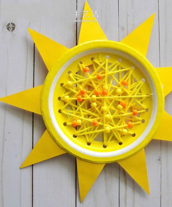 幼兒園手工做太陽教程 簡單紙盤太陽制作圖片 -  rpnrmr.com