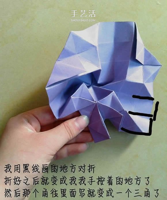 帶花心川崎玫瑰怎么折 折紙川崎玫瑰花的過程 -  rpnrmr.com