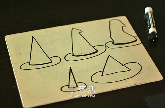 簡(jiǎn)單手繪巫師帽教程 做一張漂亮的萬(wàn)圣節(jié)賀卡 -  rpnrmr.com