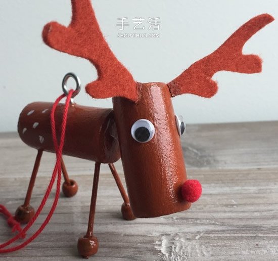 圣誕馴鹿掛飾手工制作 簡單的紅酒瓶塞利用 -  rpnrmr.com